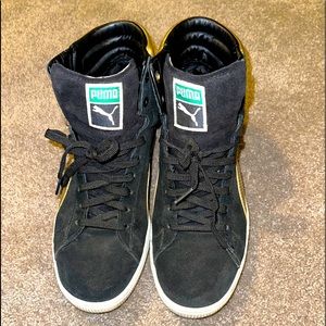 Puma First Round EX Black and Gold Vintage Shoes